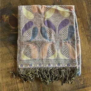 Italian Paisley Scarf with Fringe